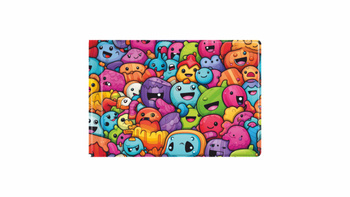 Okładka na dokumenty ucznia małe z nadrukiem monsters