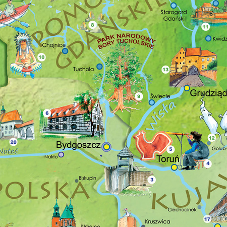 Polska młodego odkrywcy mapa ścienna dla dzieci 580x380 mm