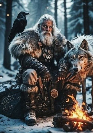 Diamentowa Mozaika Wiking nordycki wojownik NO-2003065