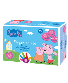 Farby do malowania palcami Peppa Pig 6 kolorów po 20 ml