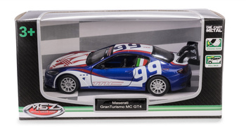 MSZ Maserati GranTurismo MC GT4 niebieski w skali 1:43