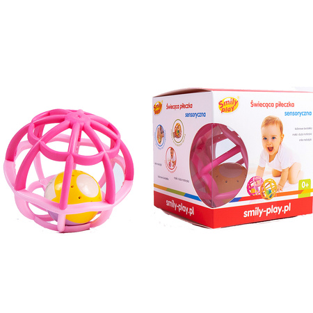 Grzechotka świecąca piłeczka różowa SP83659 AN01