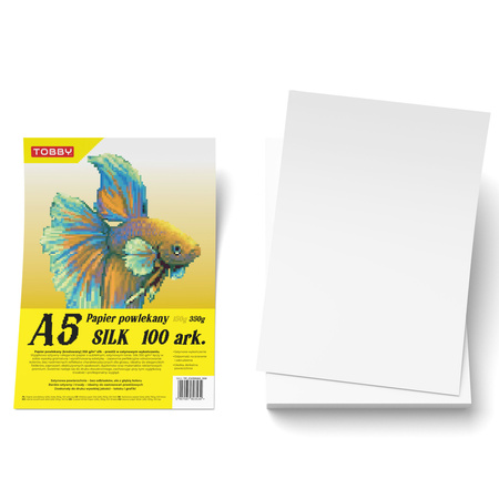 Papier A5 powlekany kredowany 100 ark.350g