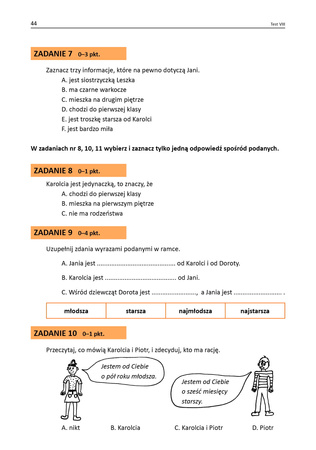 Czytam ze zrozumieniem i rozwiązuję zadania