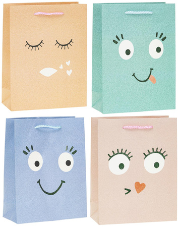 Torebki prezentowe Lux Buźka Średnia 12 sztuk