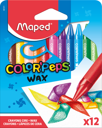 Kredki świecowe Colorpeps Maped 12 kolorów