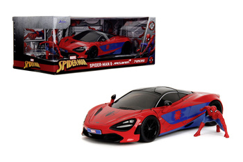 Auto Spider-Man metalowe McLaren 720S 1:24 z figurką