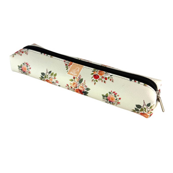 Piórnik szkolny młodzieżowy student jamnik Róże W Beżu