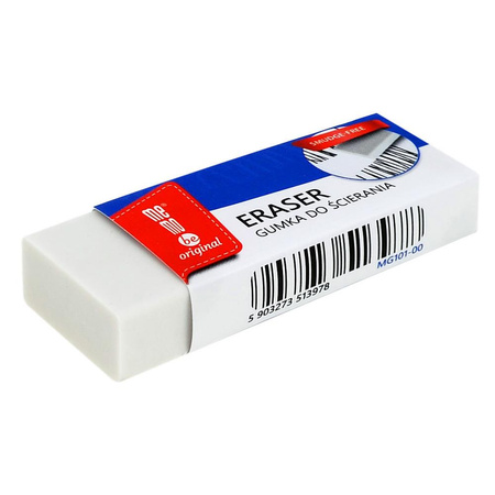 Gumka do mazania MemoBe biurowa biała 2 szt. blister