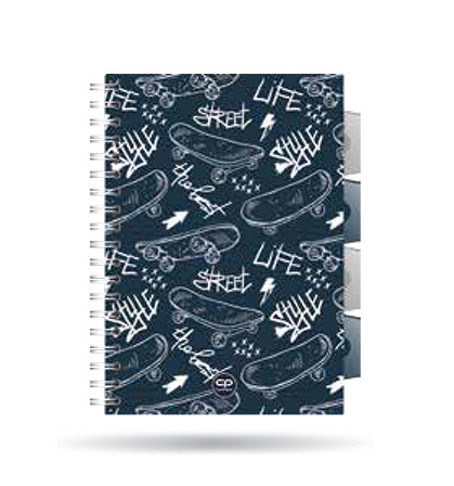 Kołozeszyt A5 100k kratka PP Coolpack street life