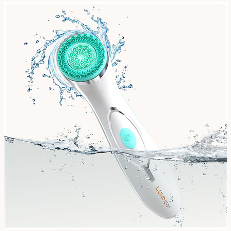 Szczoteczka Brush Pro LUMINEO 4 końcówki + żel do wszystkich rodzajów skóry turkusowa