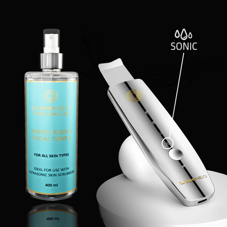 Peeling kawitacyjny 5w1 LUMINEO mega zestaw nawilżający