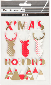 Naklejki 3D Renifer 15szt. 1 arkusz edycja limitowana