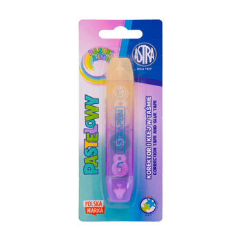 Korektor i klej w taśmie 2w1 ASTRAPEN Pastel Line  - 1 szt. blister