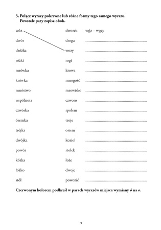 Ćwiczenia w terapii dysleksji i dysortografii dla uczniów klas IV–VI Ó – U