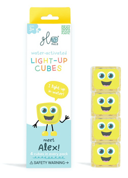 Kostki sensoryczne świecące w wodzie Alex żółty
