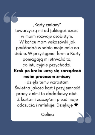 Karty Zmiany. Bo w życiu masz to, na co się odważysz. Twoja droga do świadomego życia.