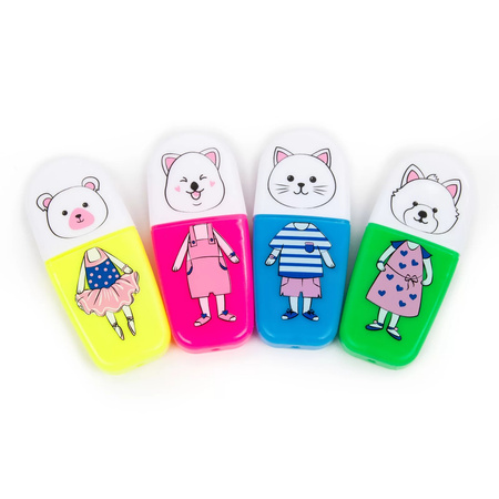 Zakreślacze Zwierzaki New Look Kidea 4 kolory