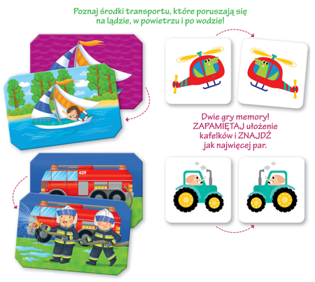 Gra Memory Super pojazdy Kapitan Nauka
