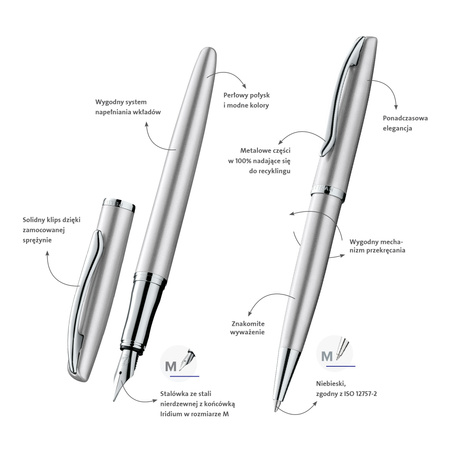 Pióro wieczne + długopis Jazz noble silver etui Pelikan