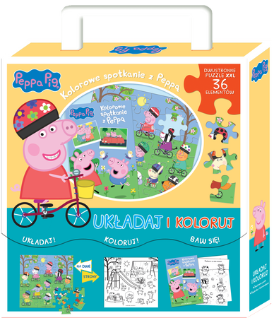 Układaj i koloruj. Świnka Peppa