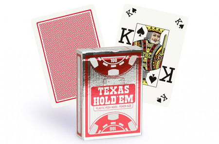 Karty do gry Texas Hold'm Poker peek silver red