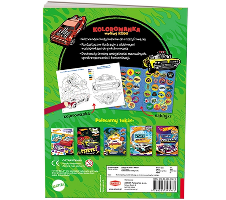 Mattel Hot Wheels Kolorowanka według kodu KKO-1602
