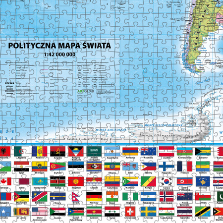 Puzzle 2000 Świat polityczny mapa 1:42 000 000