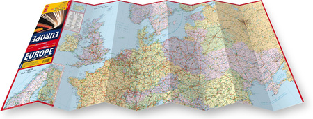 Europa laminowana mapa samochodowa 1:4 000 000