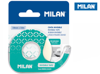 Taśma Milan samoprzylepna 19mmx33m transparentna z dyspenserem na blistrze
