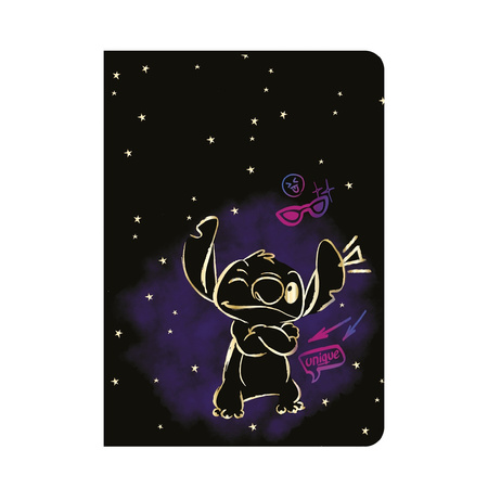 Zeszyt A5 60 k. kratka Disney Gold Stitch wzór 2