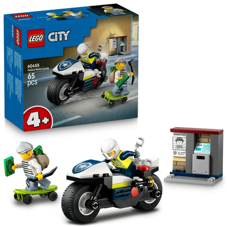Lego City Pościg na motocyklu policyjnym 60455