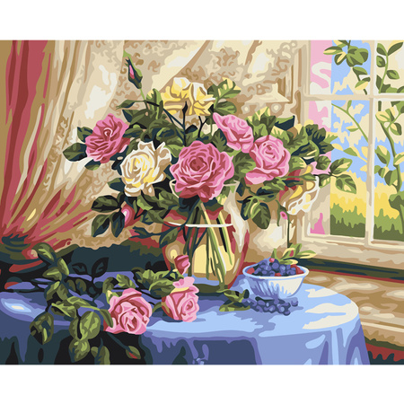 Malowanie po numerach Róże 40x50 cm