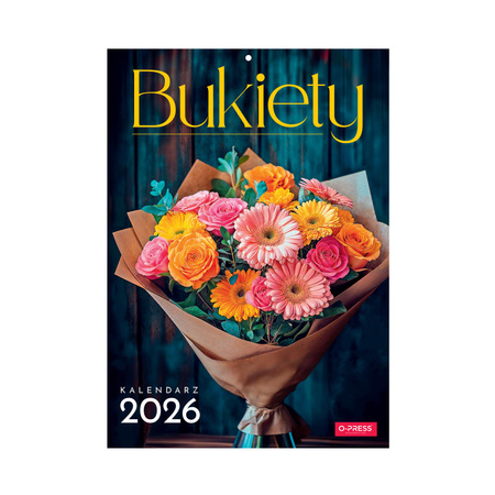 Kalendarz 2026 Bukiety A4 ścienny