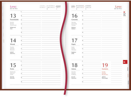 Terminarz 2026 Popularny A5 tygodniowy czarny