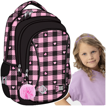 Plecak 3 komorowy Pink Checkered