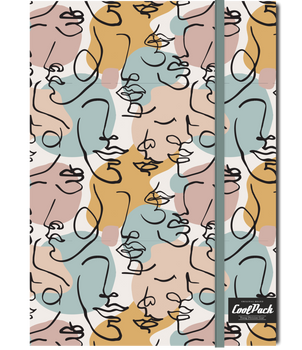 Brulion A5 z gumką Coolpack Art deco