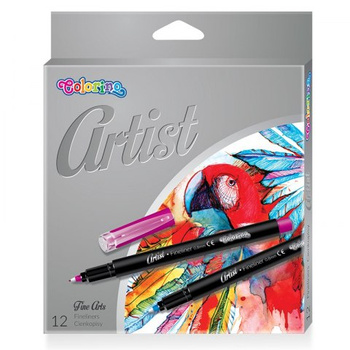 Cienkopisy z plastikową końcówką Colorino artist 12 kolorów