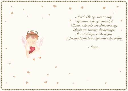 Karnet A5 Chrzest Aniołki