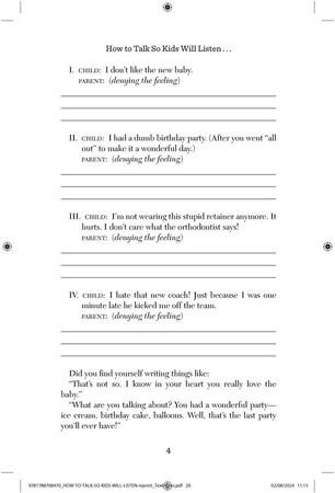 How to Talk so Kids Will Listen and Listen so Kids Will Talk