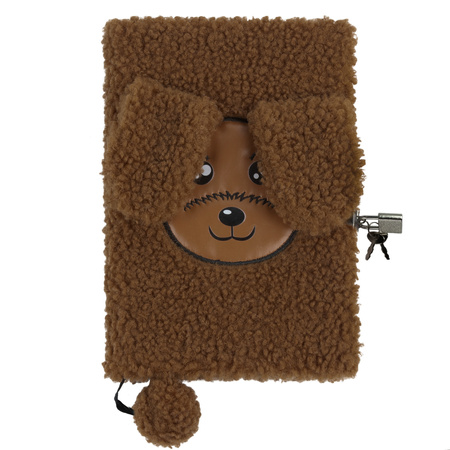 Pamiętnik pluszowy z kłódką Pies