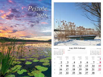 Kalendarz 2026 ścienny 13-k Pejzaże