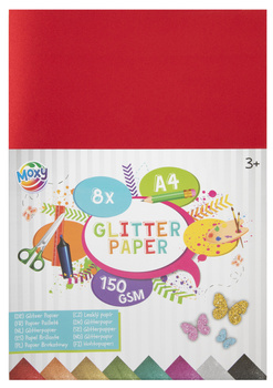 Papier brokatowy A4 8 arkuszy