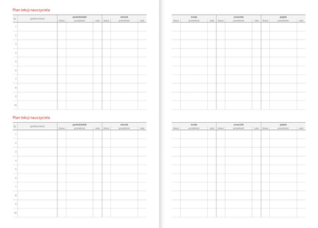 Kalendarz nauczyciela 2025/2026 B5T PCV bezbarwny KOTY