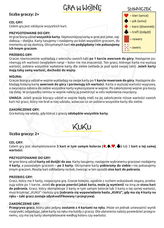 Gra W wojnę karty do gry