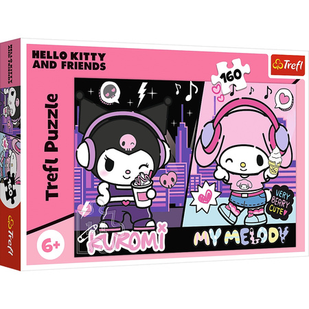 Puzzle 160 Kuromi rządzi Hello Kitty