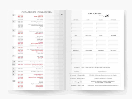 Kalendarz 2026 Jazz A4 tygodniowy czarny