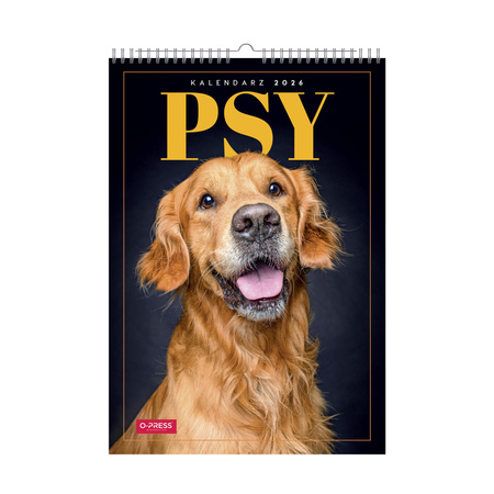 Kalendarz 2026 Psy A3 ścienny