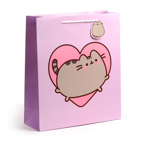 PACZKA Torebki prezentowe Pusheen the Cat Heart XXL 12 sztuk GBAG116X