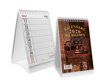 Kalendarz 2026 Biurkowy pionowy spirala SB3